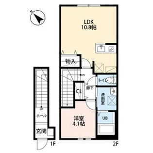 メゾンドプルーン北山【2階】の間取り