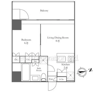 Coteau Minami-Azabu【4階】の間取り