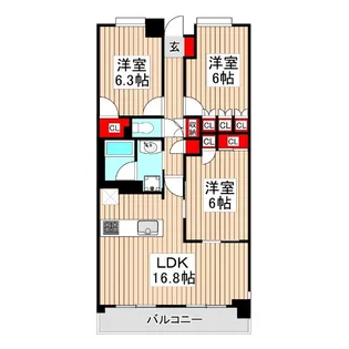 UURコート志木【1階】の間取り