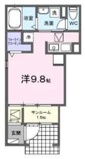 ソルクレストII【1階】の間取り