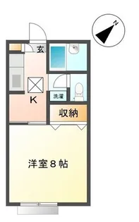 シャンピア菅野B【2階】の間取り