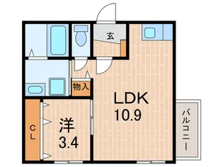 トラスティ野田通【2階】の間取り
