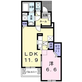 ハイグレースII【1階】の間取り