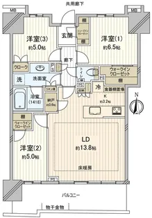 幕張ベイパーク ライズゲートタワー【30階】の間取り