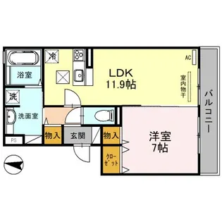 サニーコート【1階】の間取り