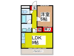 スカイビル【2階】の間取り