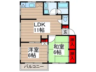クレールII【1階】の間取り