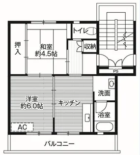 ヴィレッジハウス吉田宮小路II号棟【2階】の間取り