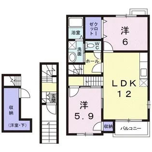 フィデール【2階】の間取り