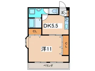 YSフラッツ【2階】の間取り