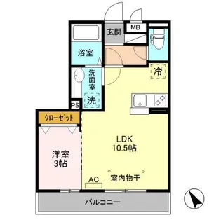 プライム パークス【2階】の間取り