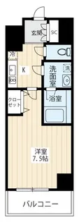 プロスタイルウェルス南千住メディフィス【5階】の間取り