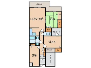 ホーユウパレス神戸塩屋【1階】の間取り