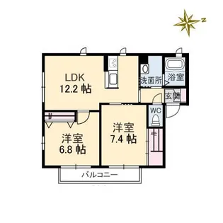 ジョリカIII B棟【2階】の間取り