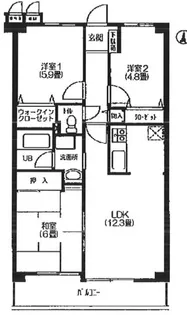 ガーデンピア成増【2階】の間取り