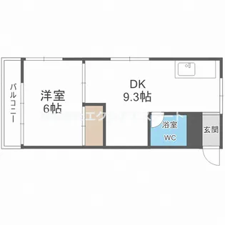 コーポハラ【3階】の間取り