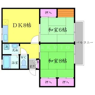 グリーンヒル箕面E棟【1階】の間取り