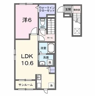 グラース アン【2階】の間取り
