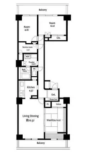 芝浦スクエアハイツ【8階】の間取り