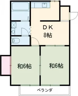 コスモプラザ【2階】の間取り