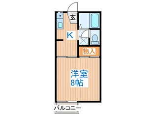ハイツ旭ヶ丘【1階】の間取り