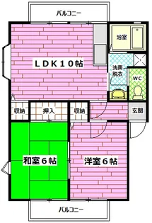 パストラル桃山【2階】の間取り