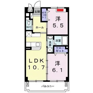 Residence K【2階】の間取り