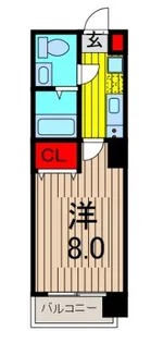 ミルーナリュクス西川口【7階】の間取り