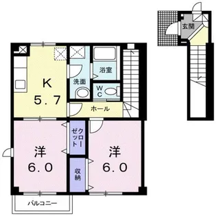 フォルテ・トーワC【2階】の間取り