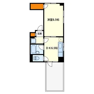 赤塚M2マンション【8階】の間取り