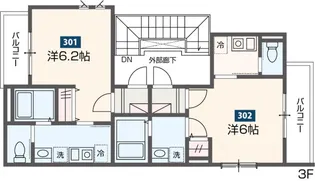 MELDIA西立川【3階】の間取り