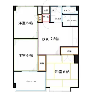 エバーグレース543【3階】の間取り