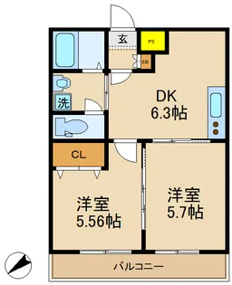 ダイヤモンドクレスト南柏【3階】の間取り