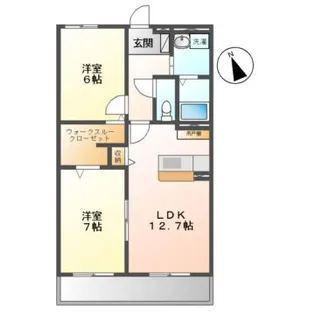 Cuarto Gishou【2階】の間取り