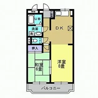 駒西ハイツI【3階】の間取り