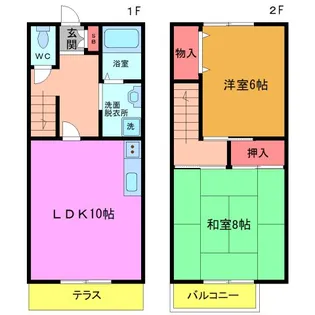 ドミール北国分の間取り