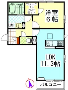 シーファウエストII【1階】の間取り