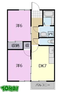 メゾンドゥ・スタシオン【2階】の間取り