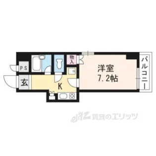 エステムコート御所南【5階】の間取り