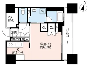 URシャレール恵比寿【6階】の間取り