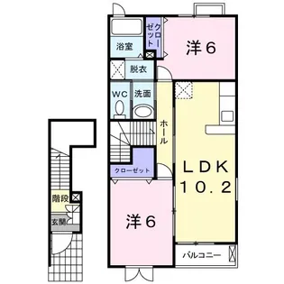 グリーンフィールズ【2階】の間取り