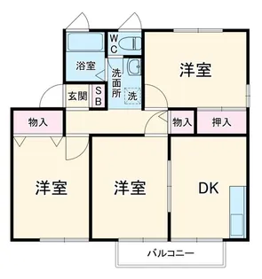 ソシア B【2階】の間取り