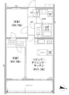 ヒューリックコート雪が谷【5階】の間取り