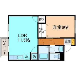 コーポS2【2階】の間取り