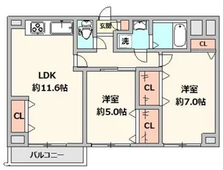 エクセレント聖蹟桜ヶ丘【4階】の間取り