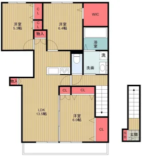 CASA BIANCA西船橋 C棟【2階】の間取り
