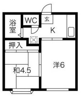 ホワイトコート駒込【1階】の間取り