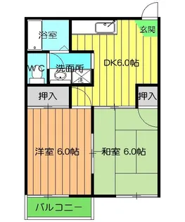 ルミエール田島【1階】の間取り