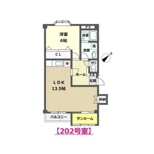 ラ・リヴェール【2階】の間取り