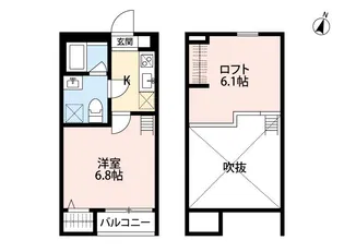 エスペランサAK新磯野【1階】の間取り